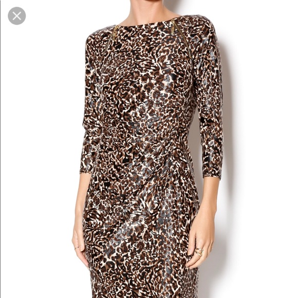 joseph ribkoff leopard dress